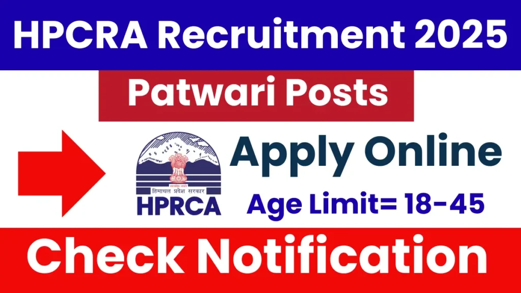 HP Patwari Recruitment 2025: हिमाचल पटवारी भर्ती, Apply Online